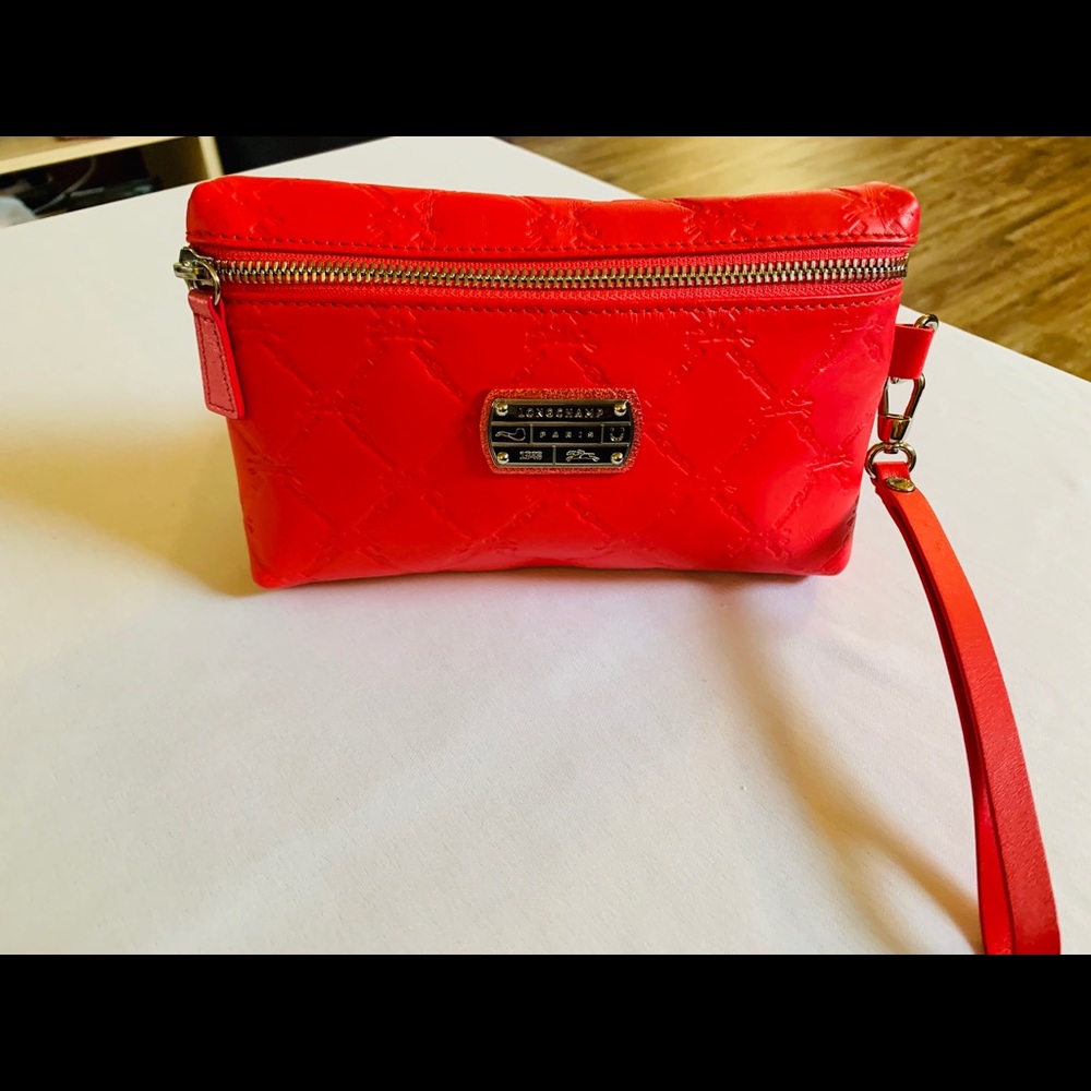 Longchamp textured clutch